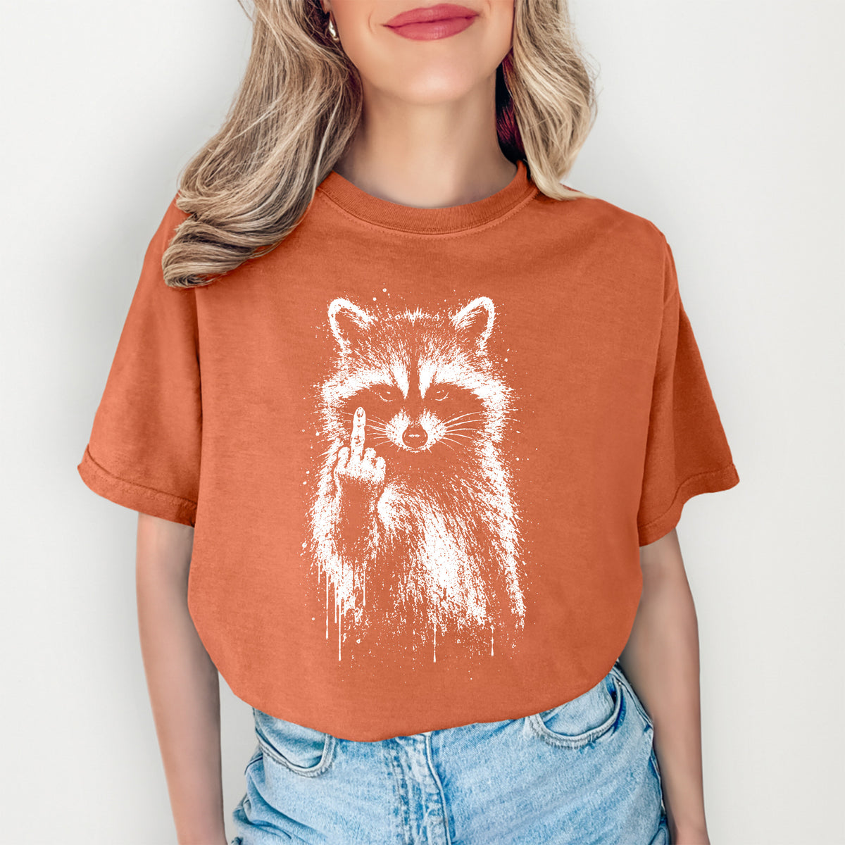 Funny Sarcasm Raccoon Graphic Tee – Attitude Humor Shirt