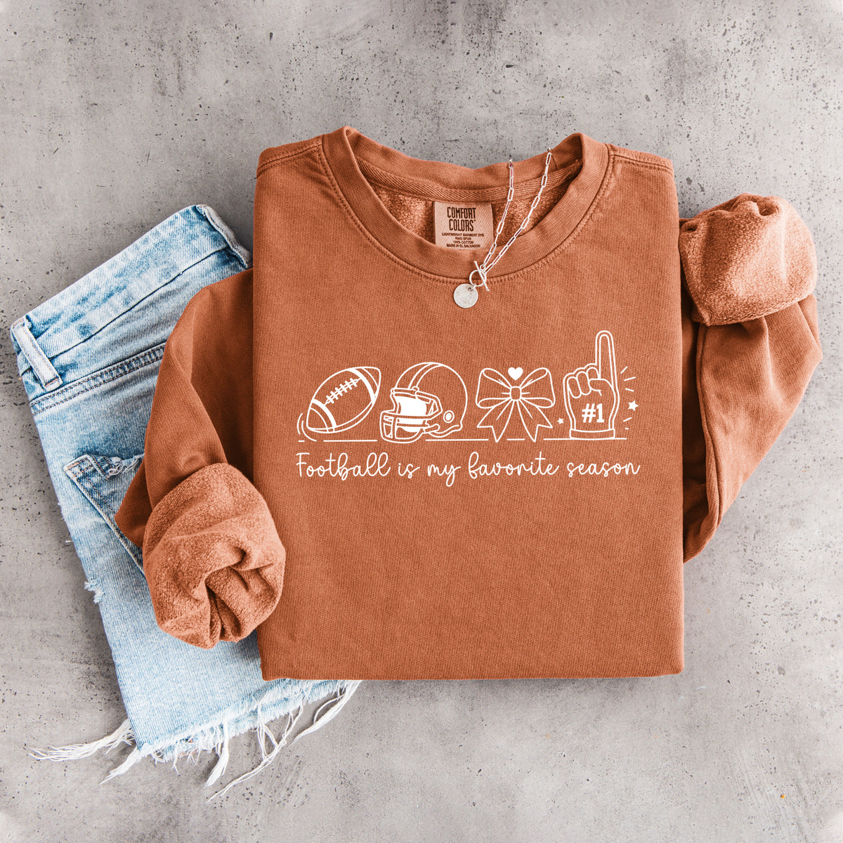 Sweat-shirt de jour de match « Le football est ma saison préférée »
