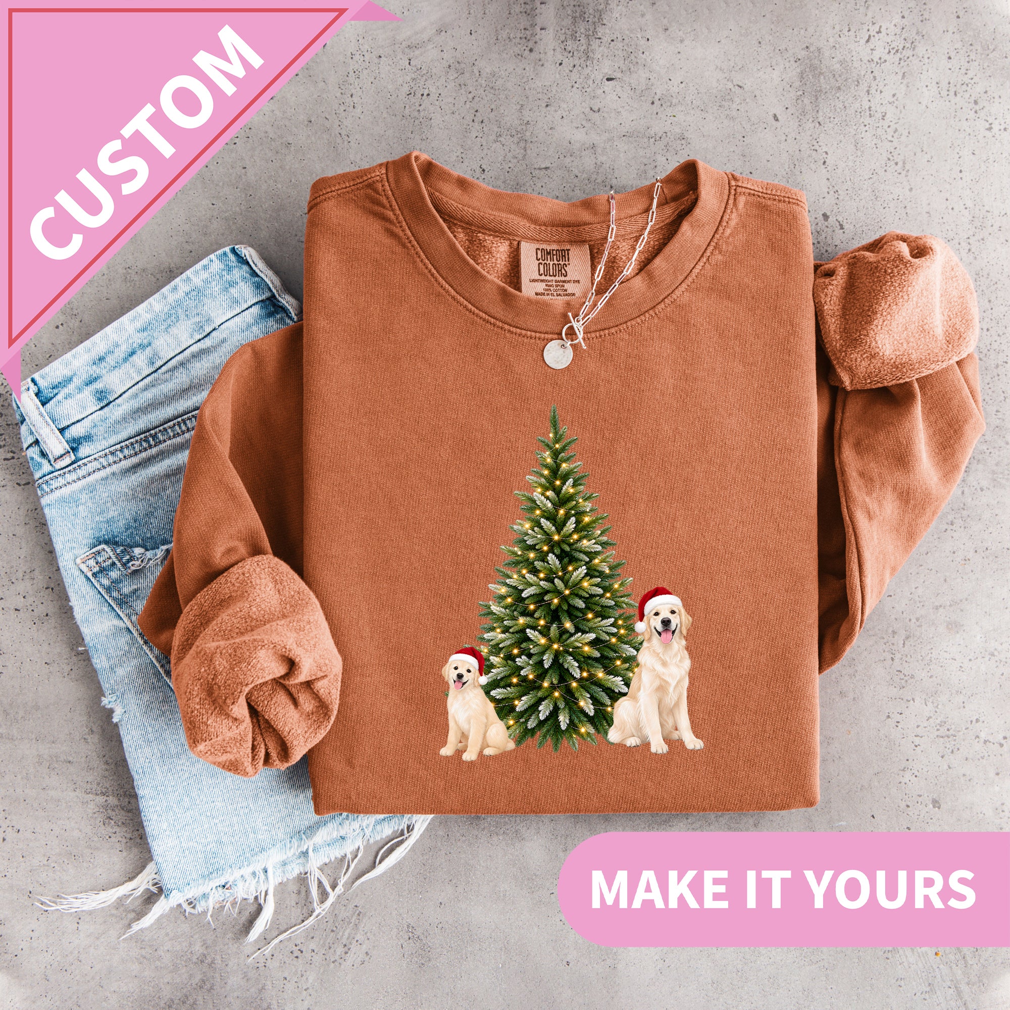 Sudadera navideña personalizada para perros