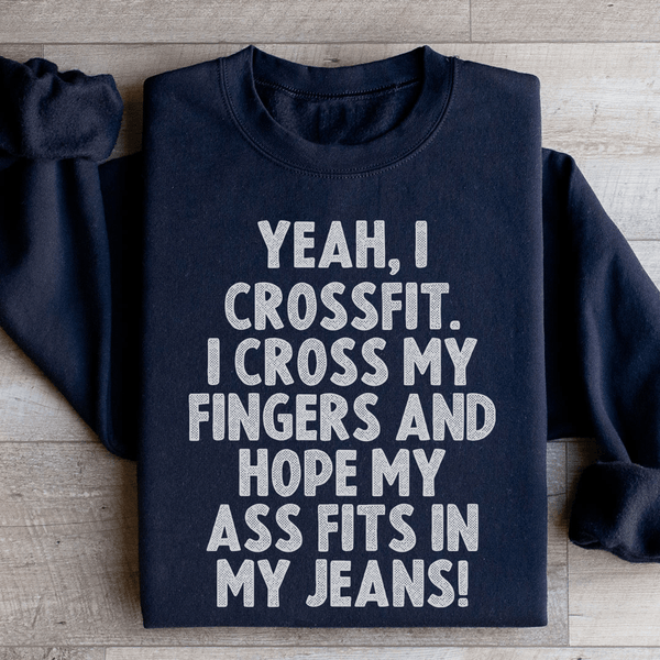 Yeah I Crossfit Sweatshirt Black / S Peachy Sunday T-Shirt