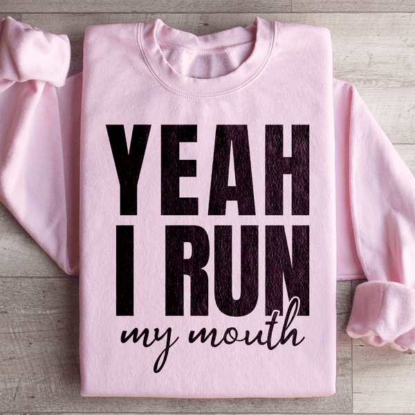 Yeah I Run Sweatshirt Light Pink / S Peachy Sunday T-Shirt