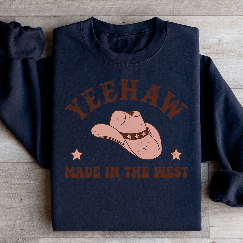 Yeehaw Cowboy Hat Sweatshirt Black / S Peachy Sunday T-Shirt