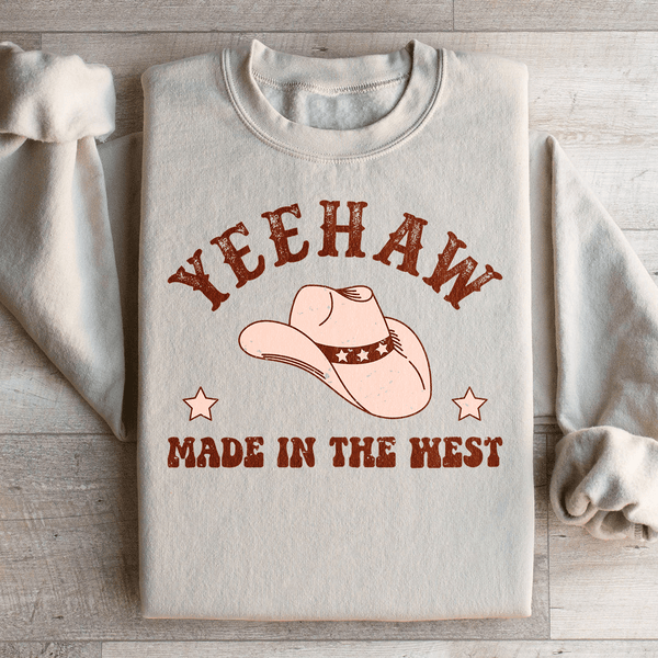 Yeehaw Cowboy Hat Sweatshirt Sand / S Peachy Sunday T-Shirt