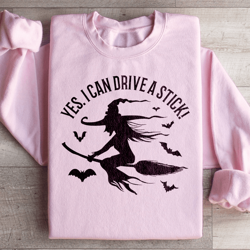 Yes I Can Drive A Stick Sweatshirt Light Pink / S Peachy Sunday T-Shirt