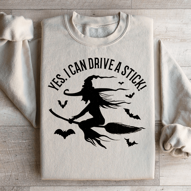 Yes I Can Drive A Stick Sweatshirt Sand / S Peachy Sunday T-Shirt