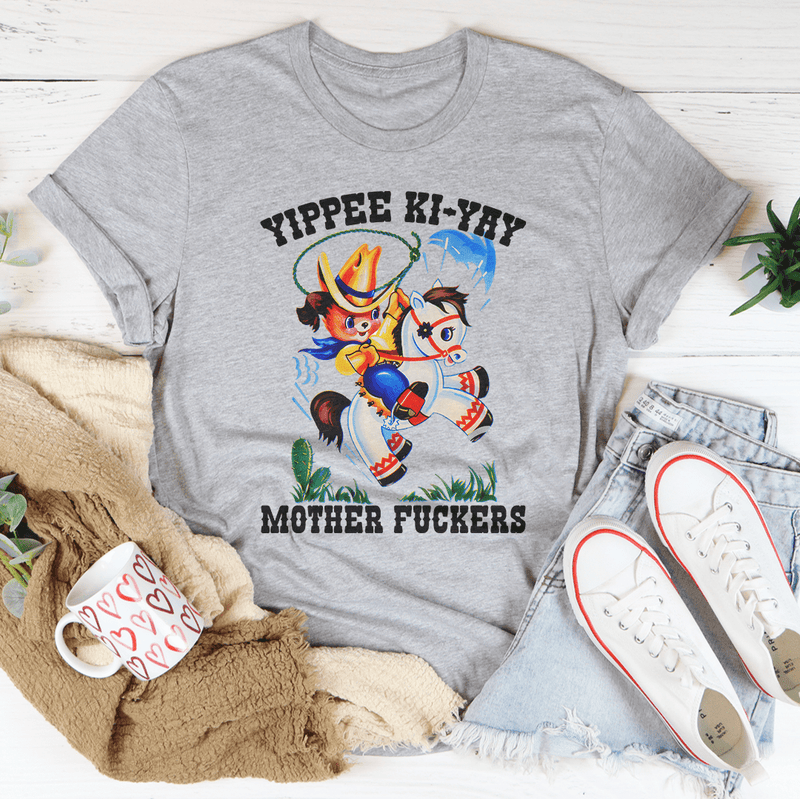 Yippee Ki Yay Mother F* Tee Athletic Heather / S Peachy Sunday T-Shirt