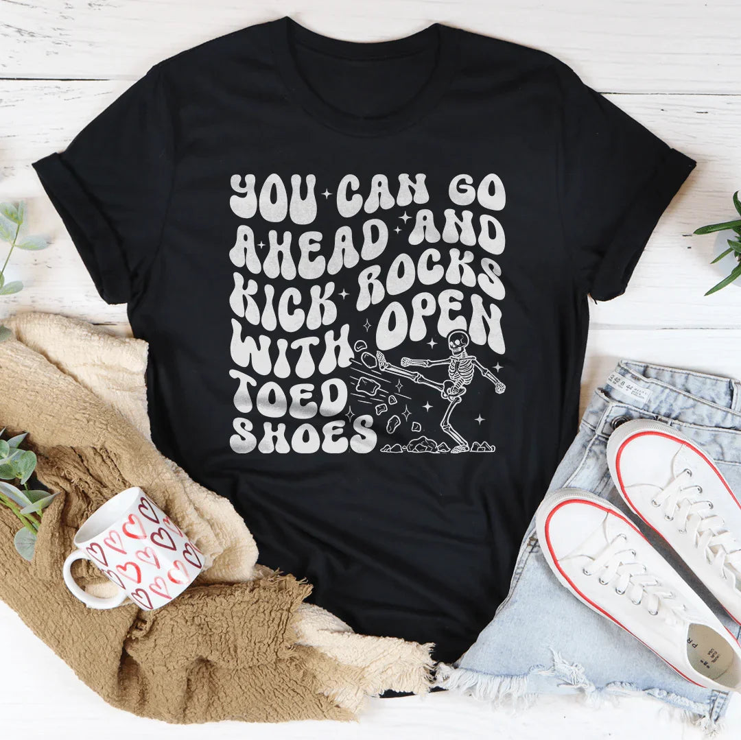 You Can Go Ahead And Kick Rocks With Open Toed Shoes Tee Black Heather / S Peachy Sunday T-Shirt