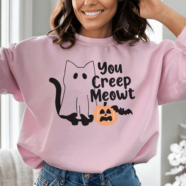 You Creep Meowt Sweatshirt Light Pink / S Peachy Sunday T-Shirt