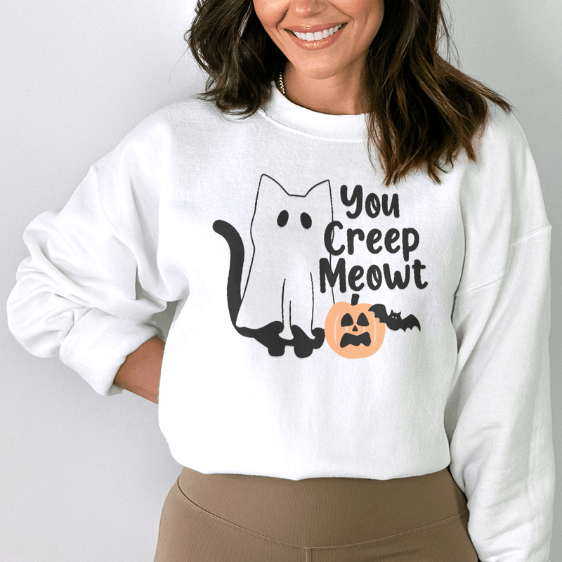 You Creep Meowt Sweatshirt White / S Peachy Sunday T-Shirt
