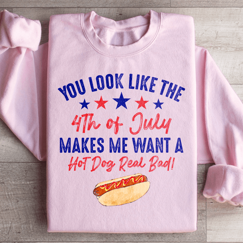 You Look Like The 4th Of July Sweatshirt Light Pink / S Peachy Sunday T-Shirt