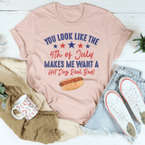 You Look Like The 4th Of July Tee Heather Prism Peach / S Peachy Sunday T-Shirt