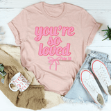 You're So Loved John 316 Tee Heather Prism Peach / S Peachy Sunday T-Shirt