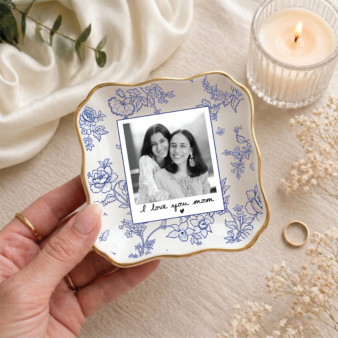 Personalized Photo Jewelry Dish For Mom
