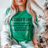 4 Stages Of Life Christmas Tee Peachy Sunday T-Shirt