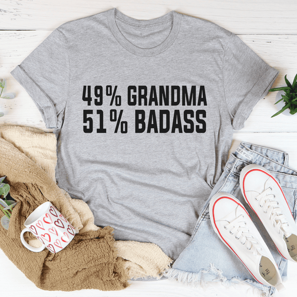 49% Grandma 51% Badass Tee Athletic Heather / S Peachy Sunday T-Shirt