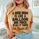 A Good Mood Is Like A Balloon Tee Mustard / S Peachy Sunday T-Shirt