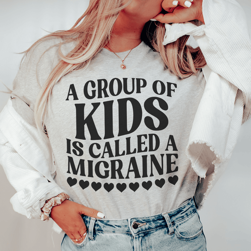 A Group Of Kids Is Called A Migraine Tee Athletic Heather / S Peachy Sunday T-Shirt