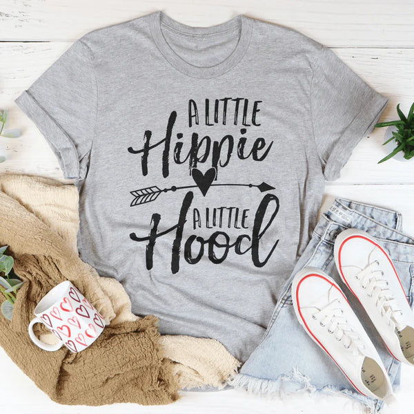 A little hippie a little hood Tee Peachy Sunday