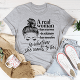 A Real Woman Tee Athletic Heather / S Peachy Sunday T-Shirt