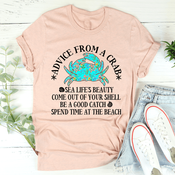 Advice From A Crab Tee Heather Prism Peach / S Peachy Sunday T-Shirt