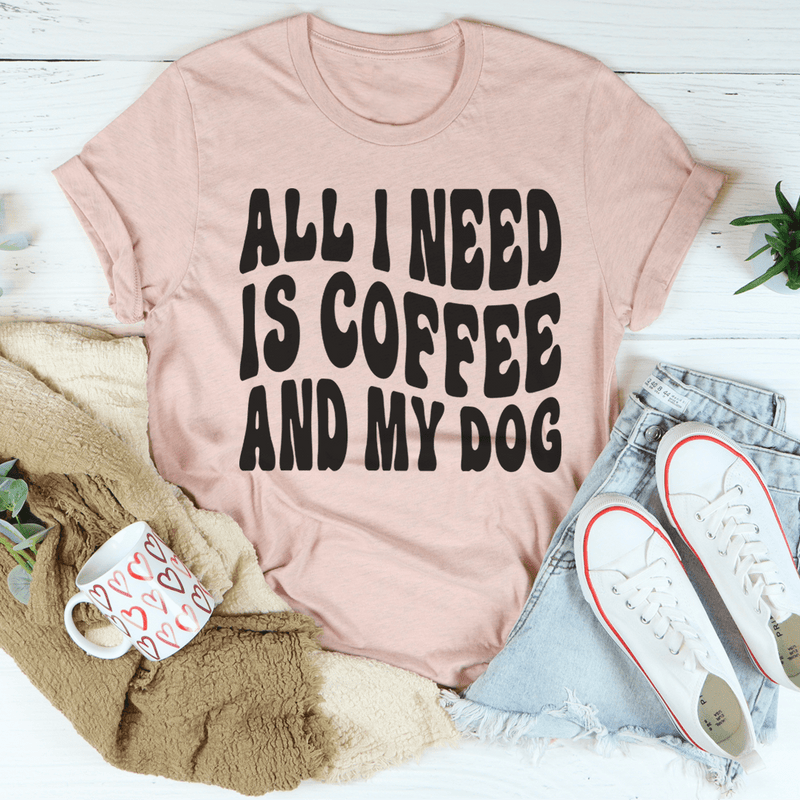 All I Need Is Coffee And My Dog Tee Heather Prism Peach / S Peachy Sunday T-Shirt