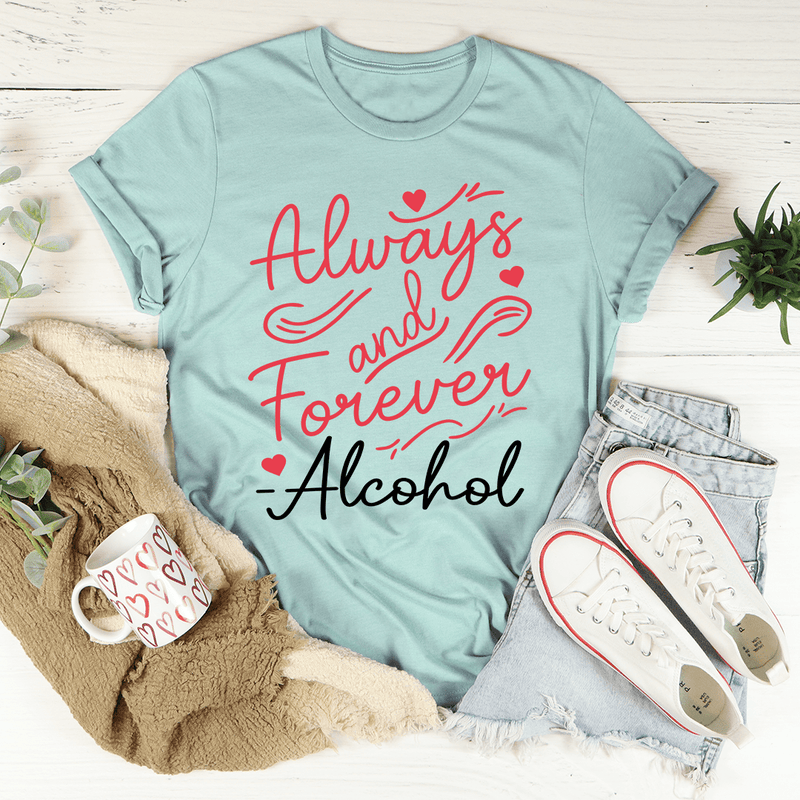 Always And Forever Tee Heather Prism Dusty Blue / S Peachy Sunday T-Shirt