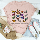 And In Every Season I Will Praise Him Butterflies Tee Heather Prism Peach / S Peachy Sunday T-Shirt