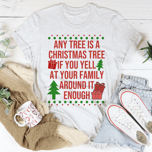 Any Tree Is A Christmas Tree Tee Ash / S Peachy Sunday T-Shirt