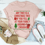Any Tree Is A Christmas Tree Tee Heather Prism Peach / S Peachy Sunday T-Shirt