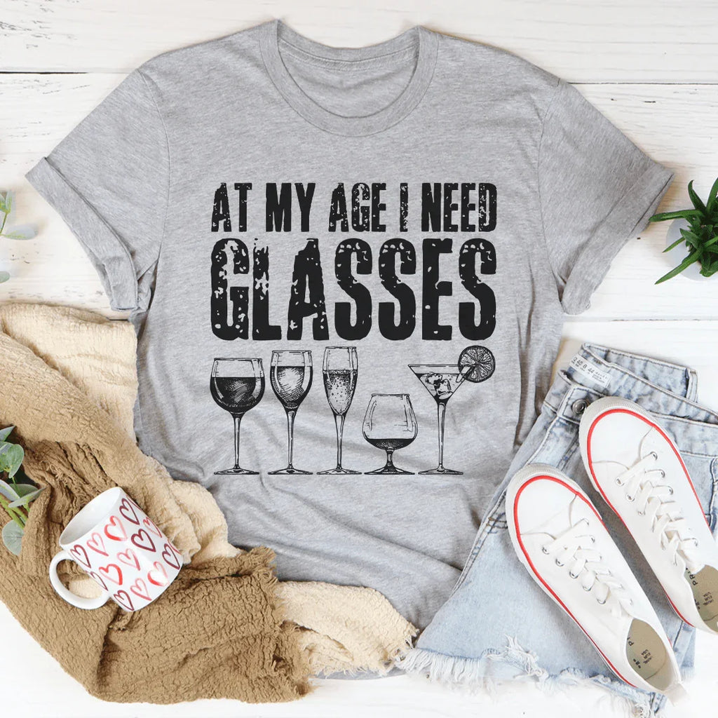 At My Age I Need Glasses Tee – Peachy Sunday
