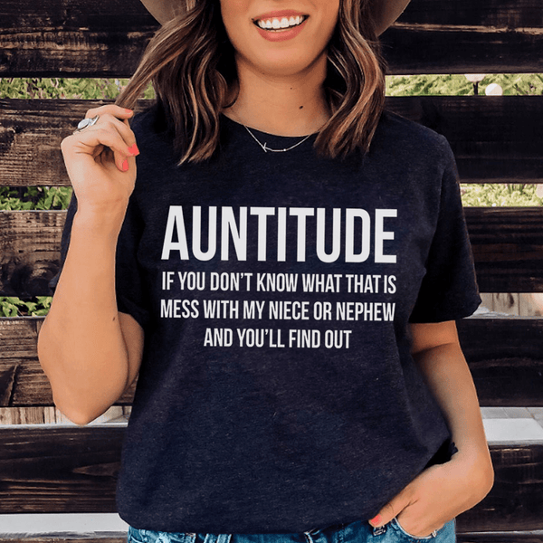 Auntitude Tee Black Heather / S Peachy Sunday T-Shirt
