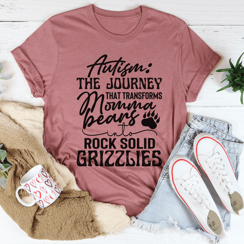 Autism Mama Grizzlies Tee Mauve / S Peachy Sunday T-Shirt