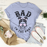 Bad To The Bone Cute Skull Tee Heather Blue / S Peachy Sunday T-Shirt