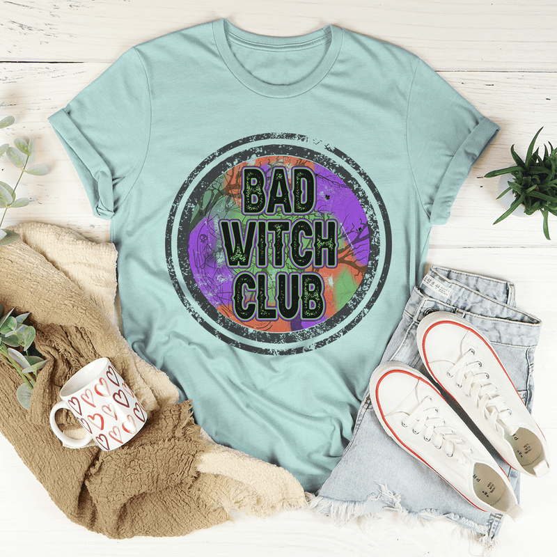 Bad Witch Club Retro Tee Heather Prism Dusty Blue / S Peachy Sunday T-Shirt