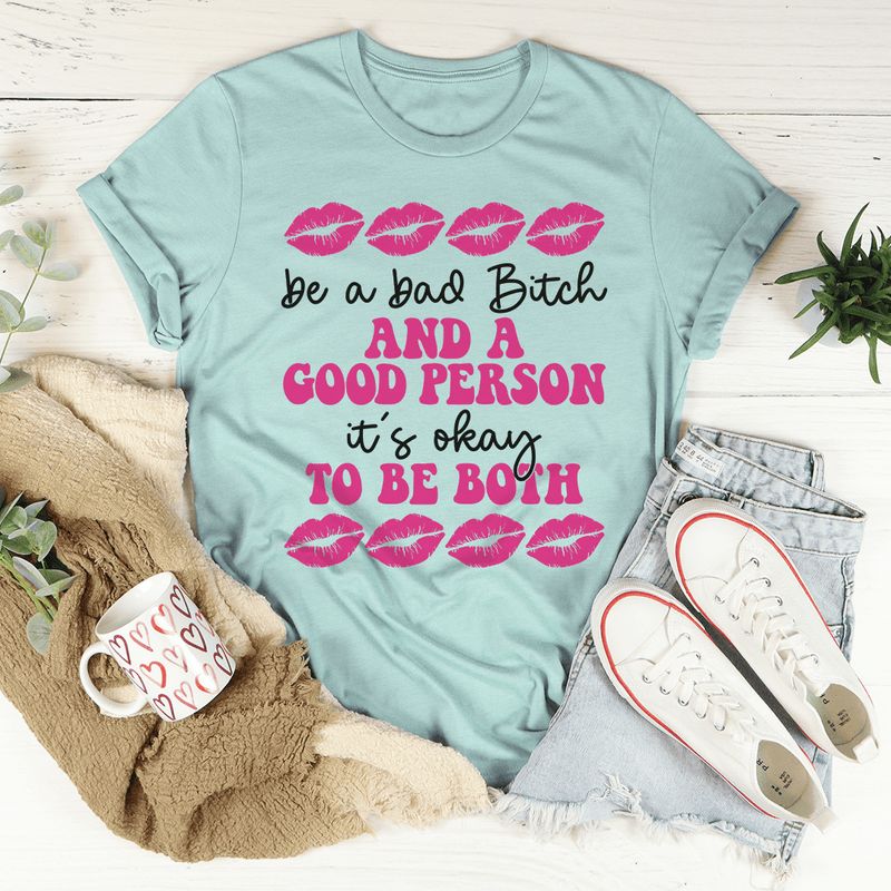 Be A Good Person Tee Heather Prism Dusty Blue / S Peachy Sunday T-Shirt