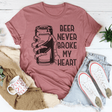 Beer Never Broke My Heart Skull Tee Peachy Sunday T-Shirt