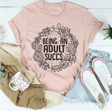 Being An Adult Succs Tee Heather Prism Peach / S Peachy Sunday T-Shirt