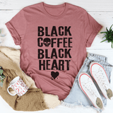 Black Coffee Black Heart Tee Mauve / S Peachy Sunday T-Shirt