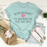 Bless Her Heart Tee Heather Prism Dusty Blue / S Peachy Sunday T-Shirt