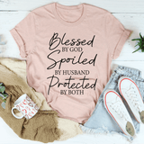 Blessed By God Spoiled By Husband Protected By Both Tee Heather Prism Peach / S Peachy Sunday T-Shirt