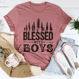 Blessed With Boys Tee Peachy Sunday T-Shirt
