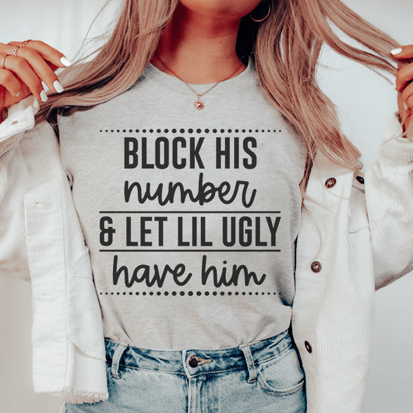 Block His Number Tee Athletic Heather / S Peachy Sunday T-Shirt