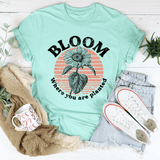 Bloom Where You Are Planted Tee Heather Prism Mint / S Peachy Sunday T-Shirt