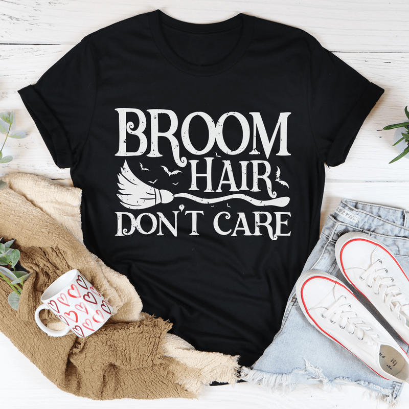 Broom Hair Don't Care Tee Black Heather / S Peachy Sunday T-Shirt