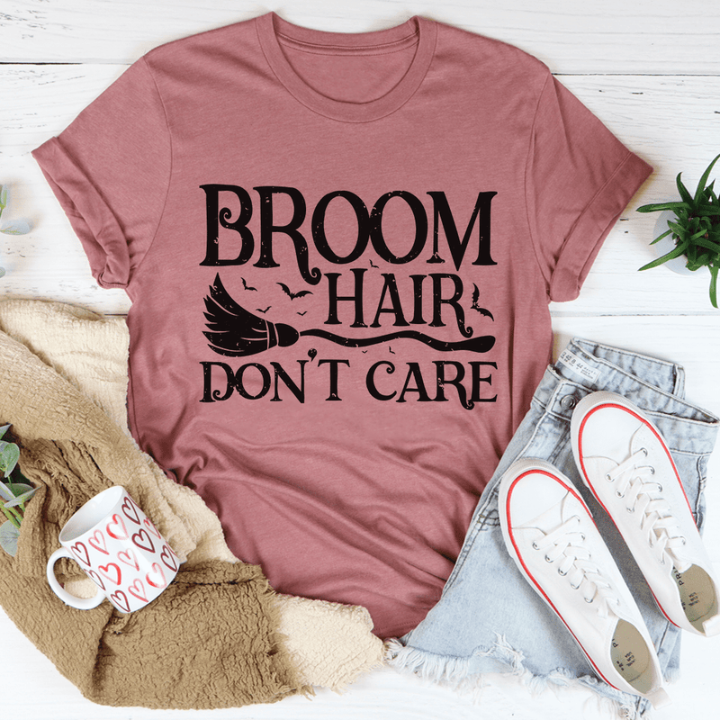 Broom Hair Don't Care Tee Mauve / S Peachy Sunday T-Shirt