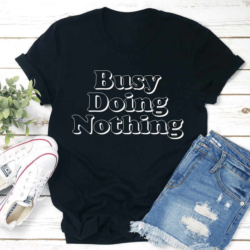 Busy Doing Nothing Tee Black Heather / S Peachy Sunday T-Shirt