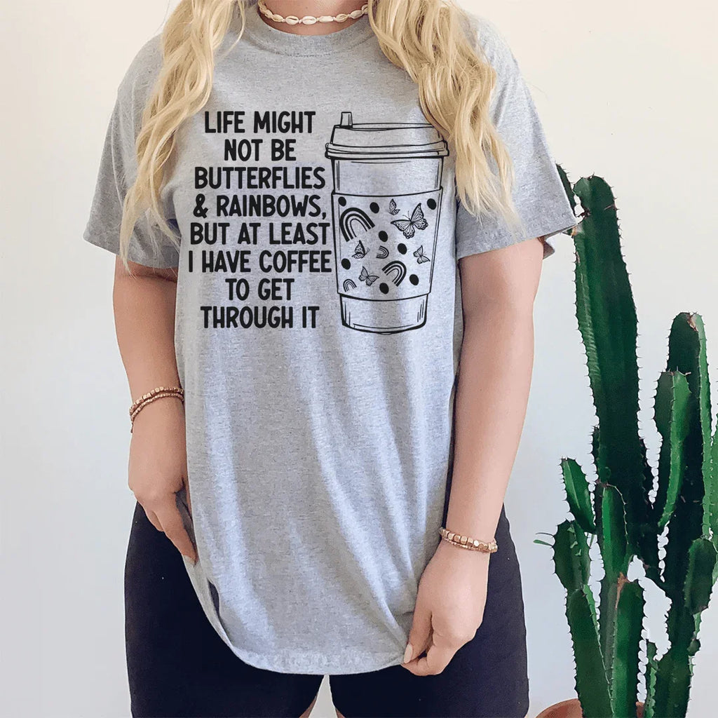 Butterflies And Rainbows Tee – Peachy Sunday