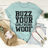Buzz Your Girlfriend Tee Heather Prism Dusty Blue / S Peachy Sunday T-Shirt
