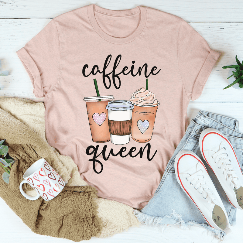 Caffeine Queen Tee Heather Prism Peach / S Peachy Sunday T-Shirt