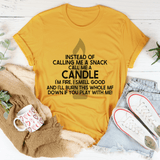 Call Me Candle Tee Mustard / S Peachy Sunday T-Shirt